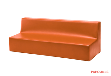 Mobilier - Meuble en mousse et Pouf - Banquette 2 ou 3 places 32cm orange
