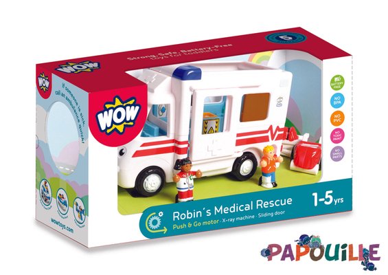 Jouets - Garages, Voitures et Circuits pour Enfant - L'ambulance ludique et figurines secouristes wow