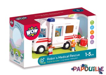 Jouets - Garages, Voitures et Circuits pour Enfant - L'ambulance ludique et figurines secouristes wow