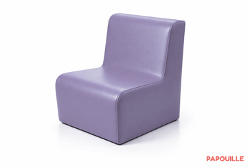 Mobilier - Meuble en mousse et Pouf - Chauffeuse droite 17 cm parme