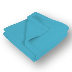 Couchage - Couverture de Lit Enfant - Couverture polaire microfibre turquoise pour couchette 75 x 115 cm