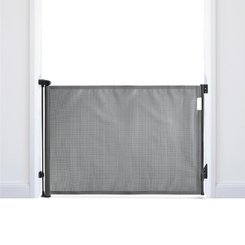 Médical et Prévention - Barrières de Sécurité Enfant - Barrière rétractable jusqu'à 140 cm - Gris 