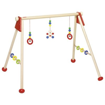 Jouets - Tapis et Jeux d'Éveil, Portiques d'Activité - Portique d'activité rouge réglable 3 hauteurs