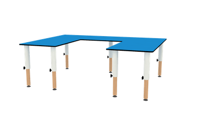 Mobilier - Table crèche et scolaire - Table en U Réglable - Bleu