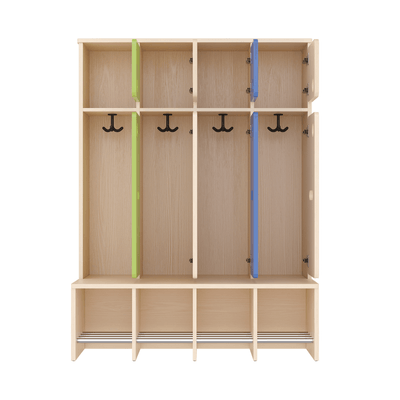 Mobilier - Banc vestiaire & Porte Manteaux - Vestiaire 4 places avec assise T1 - WIS