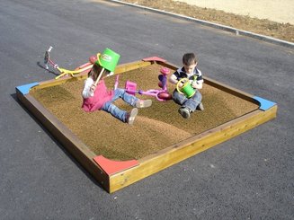 Jeux - Jeux extérieurs - Bac à sable avec bâche spécial collectivité