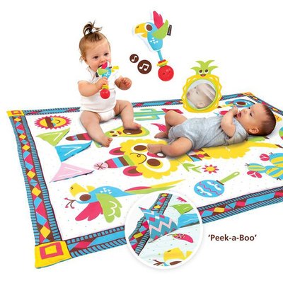 Jouets - Tapis et Jeux d'Éveil, Portiques d'Activité - Grand tapis d'éveil activités la fiesta