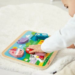 Jeux - Jeux Éducatifs et Puzzle - Puzzle Véhicules 7 pièces Chat et souris