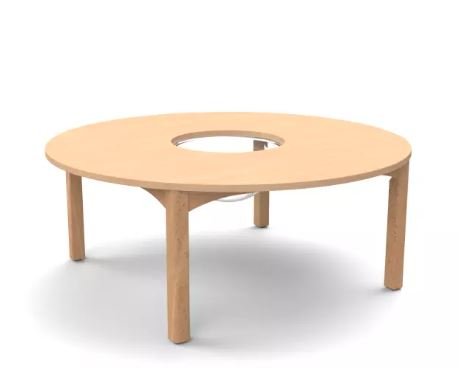 Mobilier - Table crèche et scolaire - Table en bois à bac central T6 - Naturel