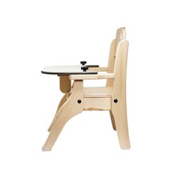 Puériculture - Chaise haute bébé et Siège Repas - Fauteuil bébé repas en bois avec tablette h.18 t00