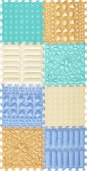 Motricité - Eveil Sensoriels et Tactiles - Tapis puzzle sensoriel / sensation / tactile pastel