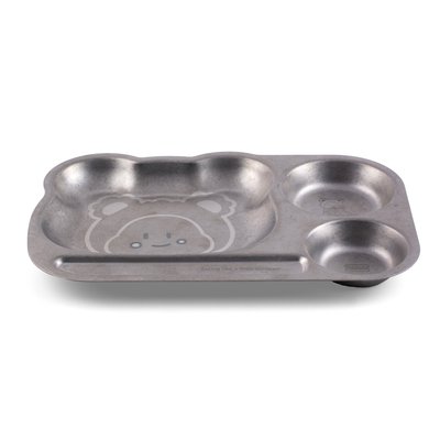 Repas - Plateaux Repas Enfants et à Compartiments - Plateau animal à compartiments - Inox micro-ondable
