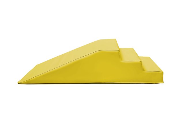 Motricité - Module de Motricité Bébé - Module petit escalier toboggan en mousse pvc h.23 jaune