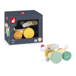 Jouets - Jouets à Pousser, à Tirer - Chien à tirer en bois - Janod