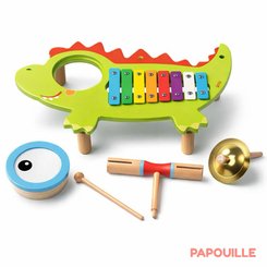 Jouets - Jouets Musicaux - Xylophone crocodile avec livret de partitions