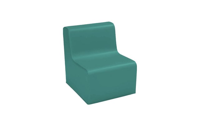 Mobilier - Meuble en mousse et Pouf - Chauffeuse droite hauteur 25cm bleu canard