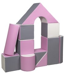 Motricité - Parcours de Motricité Maternelle - Set de 11 blocs en mousse pour structure de motricité complète rose