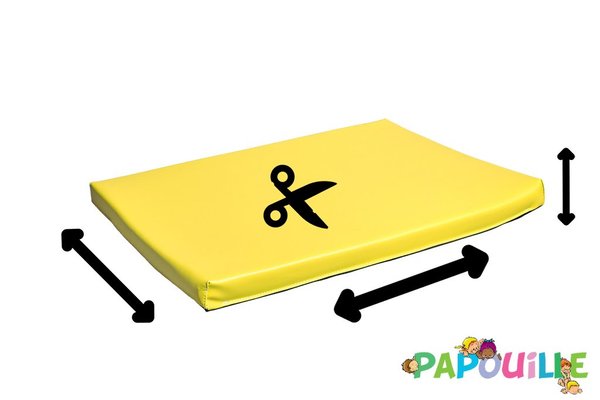 Motricité - Tapis de gym sur mesure - Tapis en mousse sur mesure épaisseur 12cm /m2 jaune