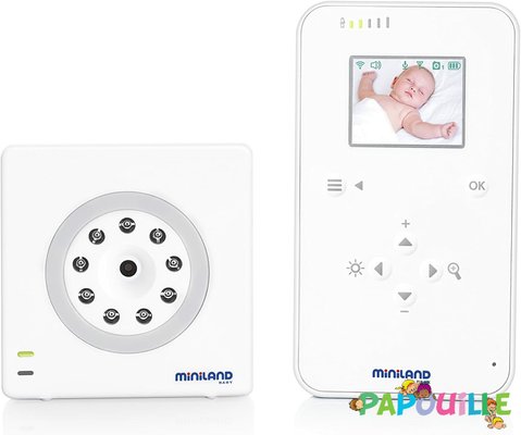 Médical et Prévention - Écoute Bébé - De baby-phone vidéo miniland avec caméra multi fonction digiminotor 3+