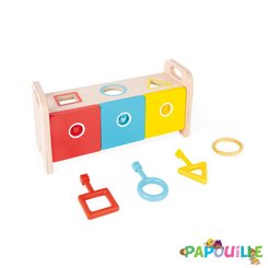 Jouets - Jouets à Empiler ou à Encastrer - Boite à clefs, apprentissage formes et couleurs