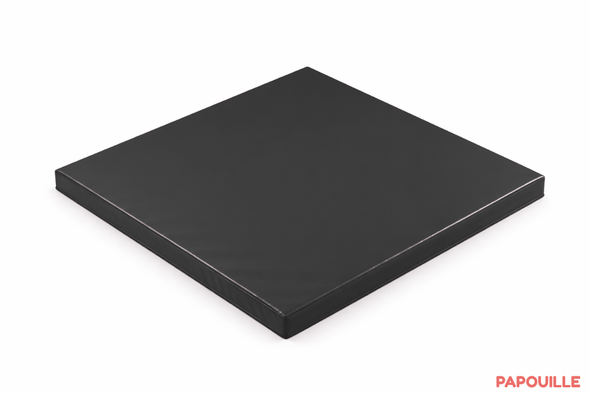 Motricité - Tapis de motricité bébé et enfant - Tapis carré en mousse pvc 100 x 100 x 3cm noir