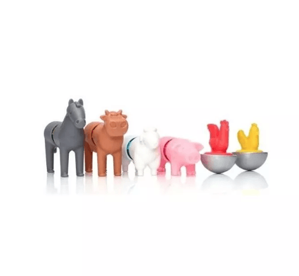 Jouets - Jeux de Construction - Animaux de la ferme magnétiques