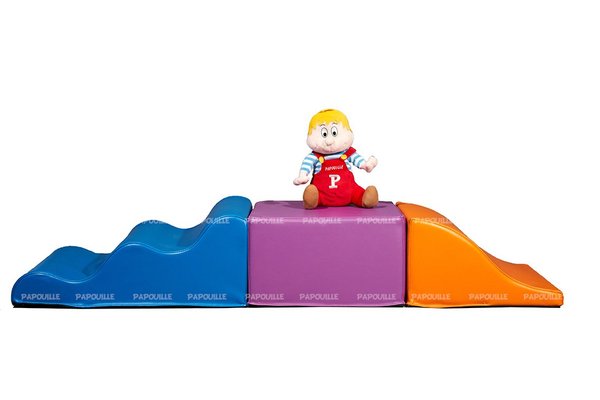 Motricité - Parcours de Motricité Crèche - Kit modules vague onde avec velcro en mousse pvc