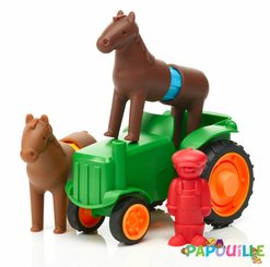 Jouets - Garages, Voitures et Circuits pour Enfant - Le tracteur magnétique de la ferme