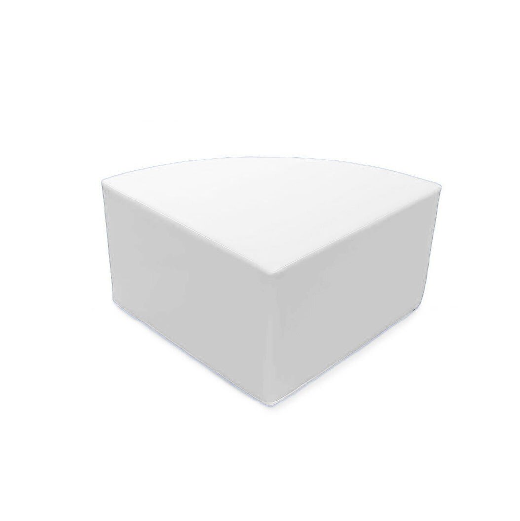 Pouf 1/4 rond en mousse pvc h.25 cm blanc