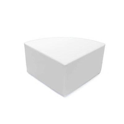Mobilier - Meuble en mousse et Pouf - Pouf 1/4 rond en mousse pvc h.25 cm blanc