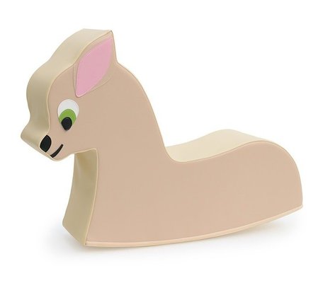 Jeux - Bascules et Équilibre - Cerf à bascule en mousse - crème