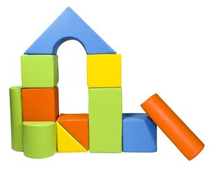 Motricité - Parcours de Motricité Maternelle - Set de 11 blocs en mousse pour structure de motricité complète multi-couleurs