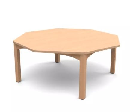 Mobilier - Table crèche et scolaire - Table octogonale spéciale collectivité T1 - Naturel