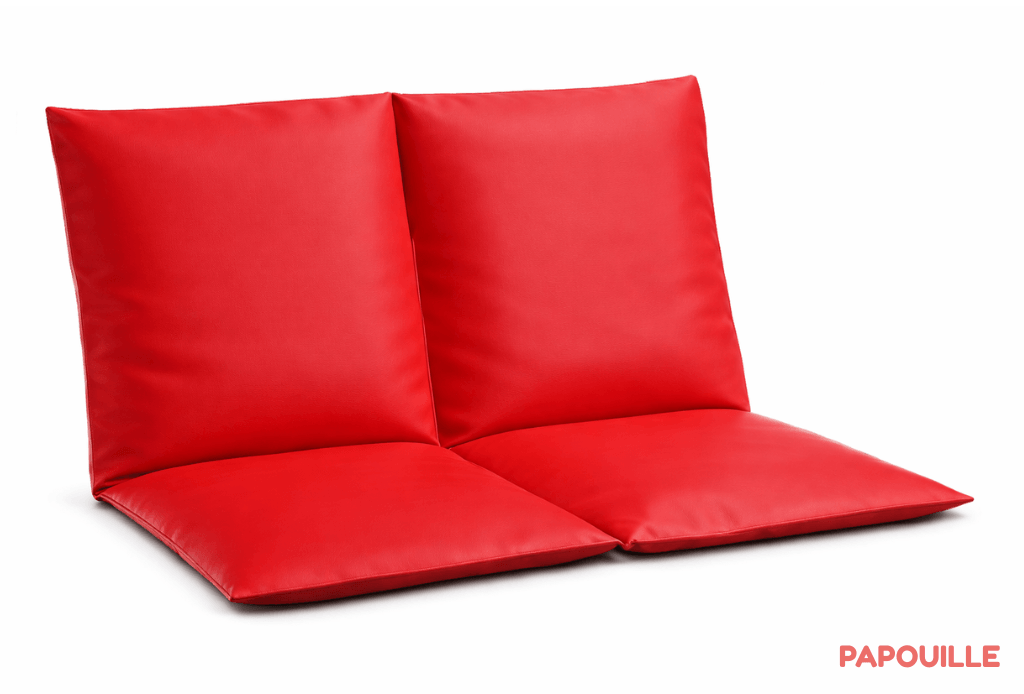 Coussin assise 2 places rouge