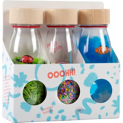 Motricité - Eveil Sensoriels et Tactiles - Lot de 3 bouteilles sensorielles eco