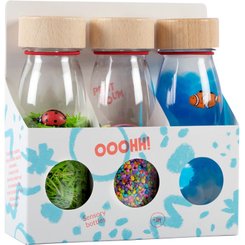 Motricité - Eveil Sensoriels et Tactiles - Lot de 3 bouteilles sensorielles eco