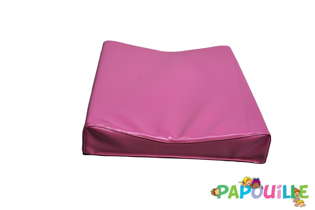 Matelas à langer incurvé galbé 50 x 70 cm en mousse pvc fushsia