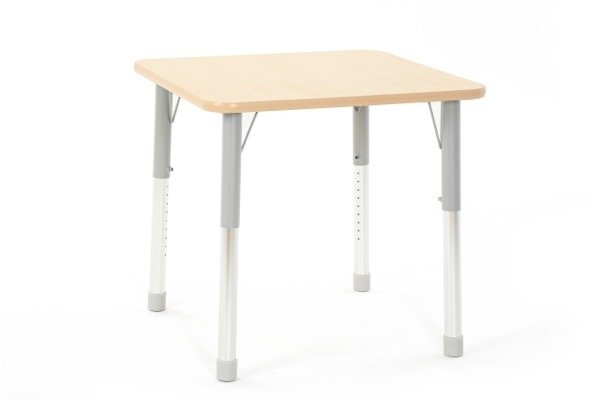 Mobilier - Table crèche et scolaire - Table carrée Oscar 75 x 75 cm réglable en hauteur