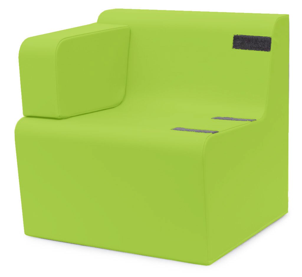 Fauteuil individuel allaitement 1 accoudoir vert pastel