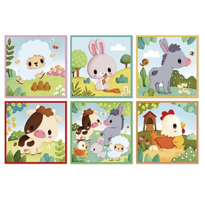 Jeux - Jeux Éducatifs et Puzzle - 9 Cubes Animaux De La Ferme