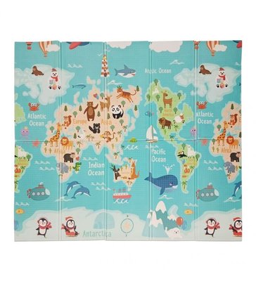Motricité - Tapis de motricité bébé et enfant - Tapis de jeu pliable XXL - réversible Mundopark