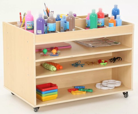 Mobilier - Meuble de rangement scolaire - Chariot de rangement pour l'art