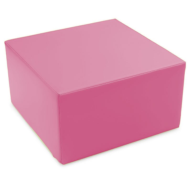 Double bloc carré de motricité 60 x 60 x h 30 cm rose