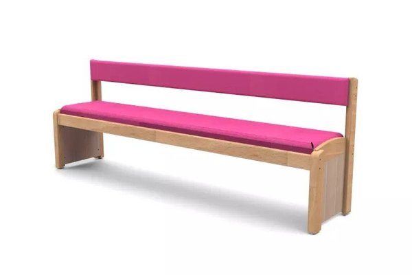 Mobilier - Banc vestiaire & Porte Manteaux - Banc en bois avec dossier naturel wkc