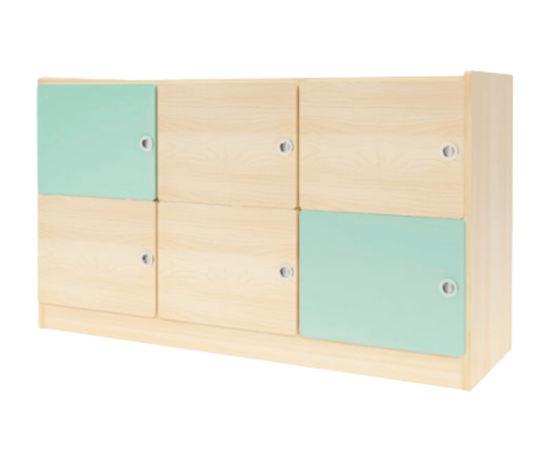 Armoire de rangement - 6 portes - Vert
