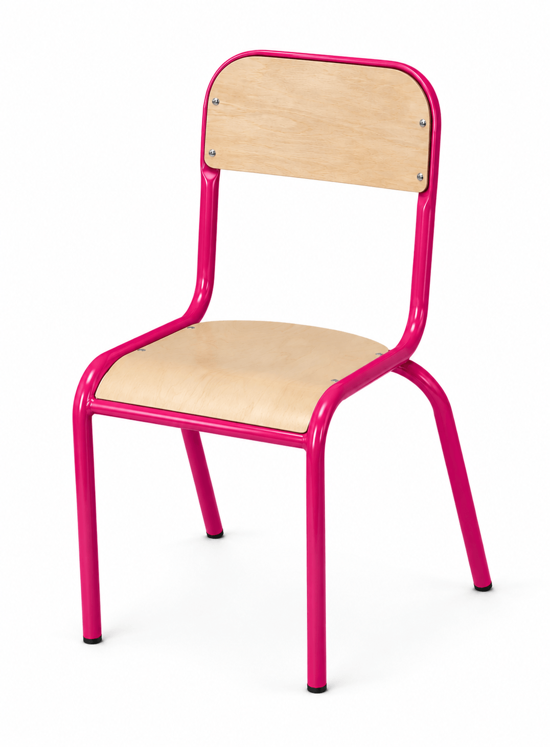 Chaise scolaire en bois H26 cm - T1 - Fuchsia