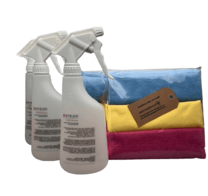 Change - Entretien - Lot de 9 microfibres 40x40cm + 3 pulvérisateurs 600ml Aquama