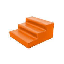 Motricité - Module de Motricité Enfant - Module bloc 3 marches en mousse l.60 x h.30cm orange