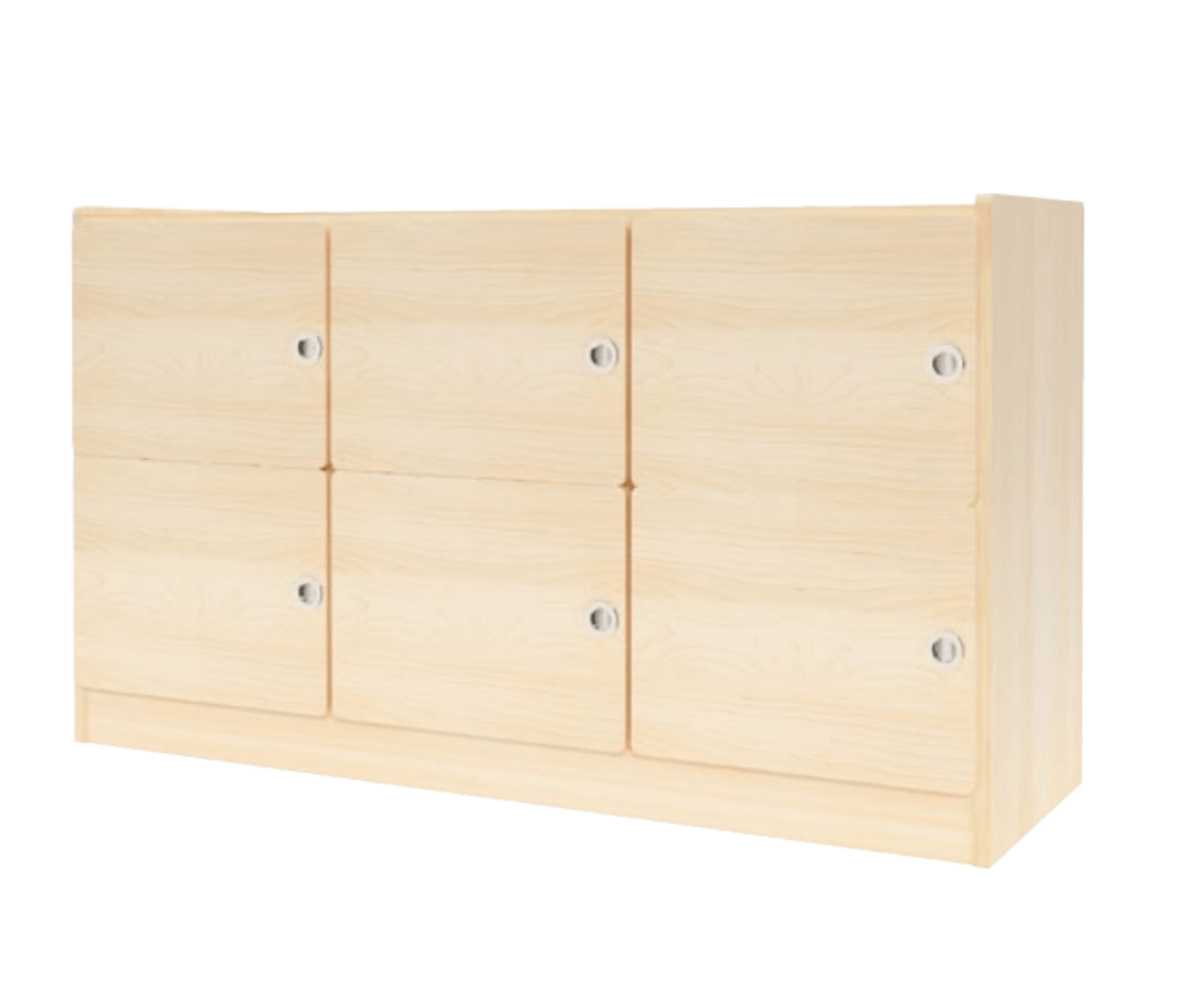 Armoire de rangement - 6 portes - Naturel 
