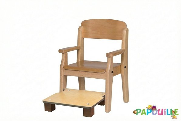 Mobilier - Chaise & fauteuil pour crèche - Repose pieds en bois - pour chaise et fauteuil wiki cat de TC à T2